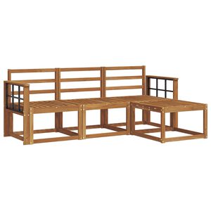 vidaXL Ulkosohvakokoelma 4 pcs Luonnollinen