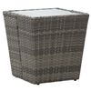 vidaXL Teep&ouml;yt&auml; harmaa 41,5x41,5x43 cm polyrottinki ja karkaistu lasi