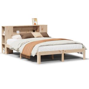 vidaXL S&auml;nky kirjahyllyll&auml; ilman patjaa 140x190 cm t&auml;ysi m&auml;nty