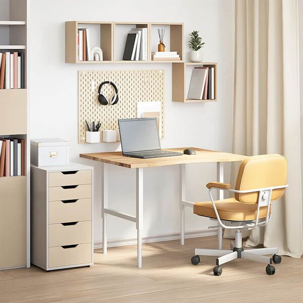 vidaXL P&ouml;yt&auml;taso K&auml;sittelem&auml;t&ouml;n massiivipuuta tammi suorakaiteen