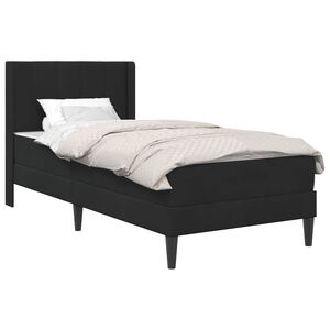 vidaXL S&auml;ngynrunko patjalla Musta 90 x 190 cm Sametti