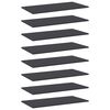 vidaXL Kirjahyllytasot 8 kpl harmaa 80x40x1,5 cm lastulevy