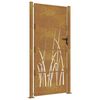vidaXL Puutarhan portti 100x175 cm Corten-ter&auml;s Ruohokuvio