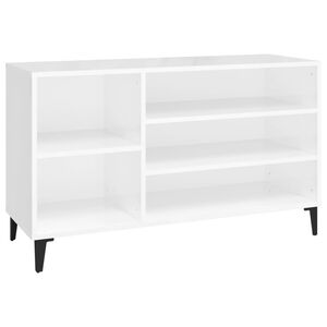 vidaXL Kenk&auml;kaappi korkeakiilto valkoinen 102x36x60 cm tekninen puu