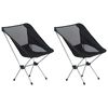 vidaXL Leirituolit 2 kpl taitettava + kantolaukku 54x50x65 cm alumiini