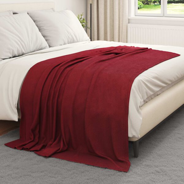 vidaXL Heittop&auml;&auml;llys 6 pcs Bordeaux punainen 200 x 150 cm Fleese