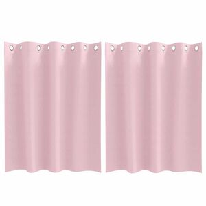 vidaXL Piment&auml;v&auml; verho renkailla 2 pcs Vaaleanpunainen 140 x 140 cm