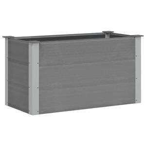 vidaXL Puutarhan korotettu kukkalaatikko WPC 100x50x54 cm Harmaa
