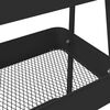 vidaXL s&auml;ilytysk&auml;rry 3-kerroksinen musta 42x41,5x77 cm ter&auml;st&auml;