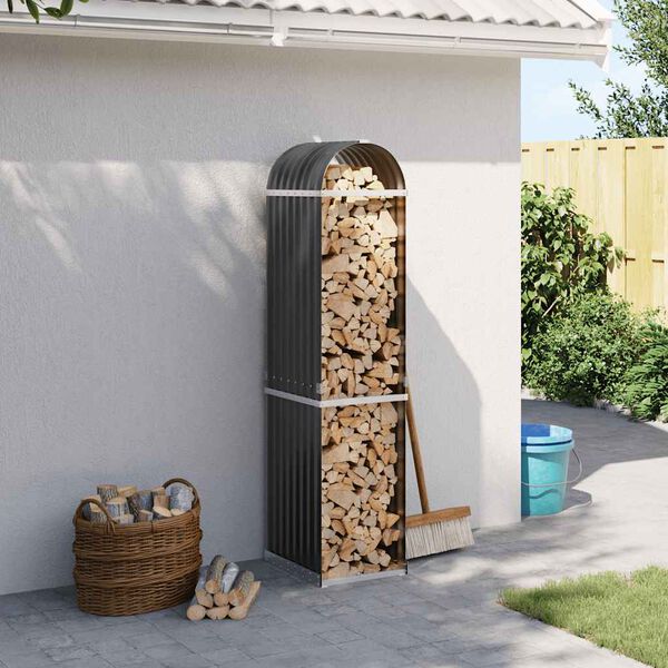 vidaXL Puuteline antrasiitti 40x45x170 cm galvanoitu ter&auml;s