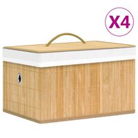 vidaXL Säilytyslaatikot bambu 4 kpl