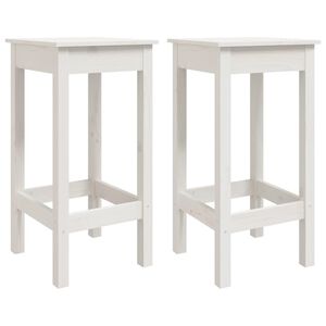 vidaXL Baarituolit 2 kpl valkoinen 40x40x78 cm t&auml;ysi m&auml;nty