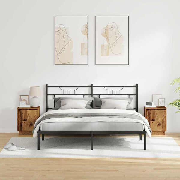 vidaXL Y&ouml;p&ouml;yt&auml;kaappi 2 pcs Vanha puu 39 x 34,5 x 50 cm Tekninen puu