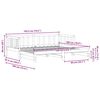 vidaXL Vedettävä päiväsänky Vaha ruskea 193.5 x 184 x 66 cm
