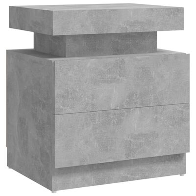 vidaXL Yöpöytä betoninharmaa 45x35x52 cm lastulevy