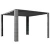 vidaXL Huvimaja katolla polyrottinki 300x300x220 cm harmaa/antrasiitti