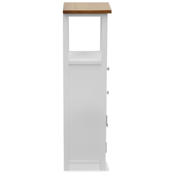 vidaXL Korkea lipasto vetolaatikoilla 26x26x94 cm t&auml;ystammi