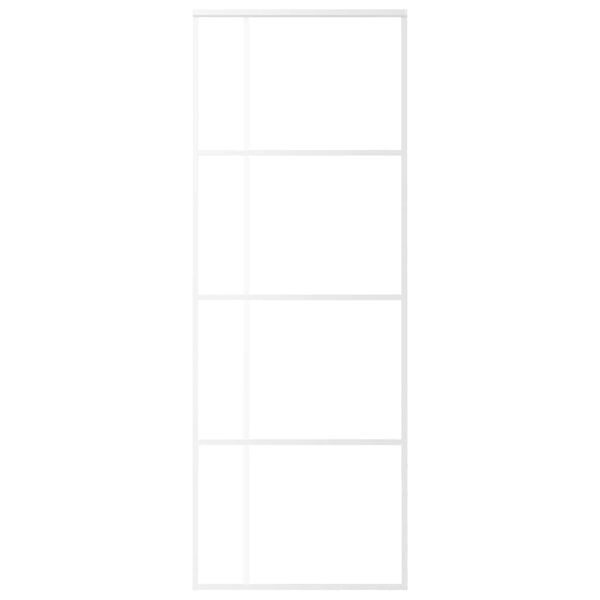 vidaXL Liukuovi ESG-lasi ja alumiini 76x205 cm valkoinen