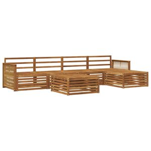 vidaXL Ulkosohvakokoelma 6 pcs Luonnollinen Tihe&auml; akasiapuu