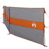 vidaXL Camping Windbreak Harmaa ja oranssi 490x123 cm Vedenpitävä