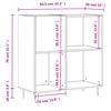 vidaXL LP-levyjen säilytyskaappi Sonoma-tammi 84,5x38x89 cm puu