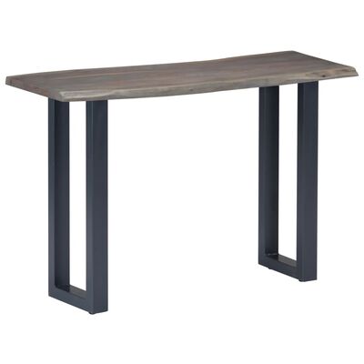 vidaXL Konsolipöytä harmaa 115x35x76 cm akaasiapuu ja rauta