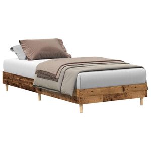 vidaXL S&auml;ngynrunko Ei Patja Vanha Puu 90x190 cm Engineered Wood