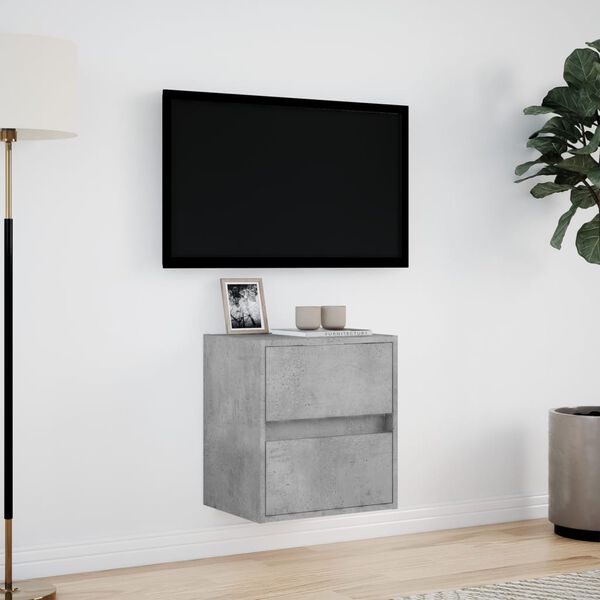 vidaXL TV-sein&auml;kaappi LED-valoilla betoninharmaa 41x31x45 cm
