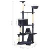 vidaXL Kissan kiipeilypuu sisal- raapimispylväillä sininen 191 cm