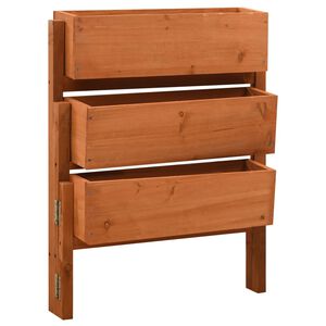 vidaXL Taitettava kukkalaatikko oranssi 60x14x75 cm t&auml;ysi kuusi