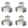 vidaXL Tolppaliittimet 4 kpl Y-muoto galvanoitu metalli 101x101 mm