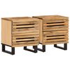 vidaXL Y&ouml;p&ouml;yd&auml;t 2 kpl 40x34x46 cm t&auml;ysi karkea mangopuu