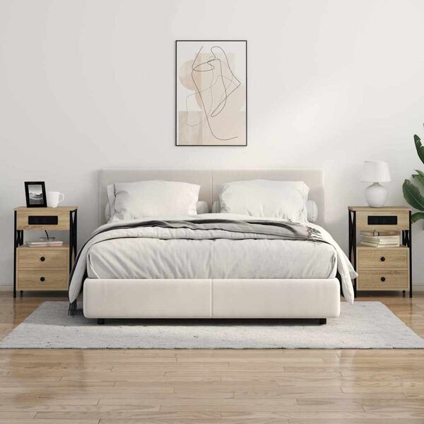 vidaXL Y&ouml;p&ouml;yt&auml;kaappi Sonoman tammi 40 x 31 x 60 cm Tekninen puu