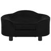 vidaXL Koiran sohva musta 67x47x36 cm plyysi