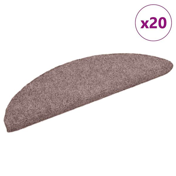 vidaXL Porrasmatot itseliimautuvat 20 kpl 56x17x3 cm vaaleanruskeat puolipy&ouml;re&auml;t