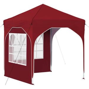 vidaXL Pop-up Juhlateltta 192 x 192 x 245 cm Burgundi