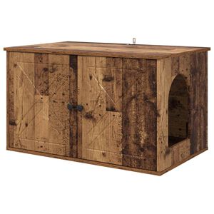 vidaXL Kissatalo Vanha puu 85 x 55 x 50,5 cm Tekninen puu