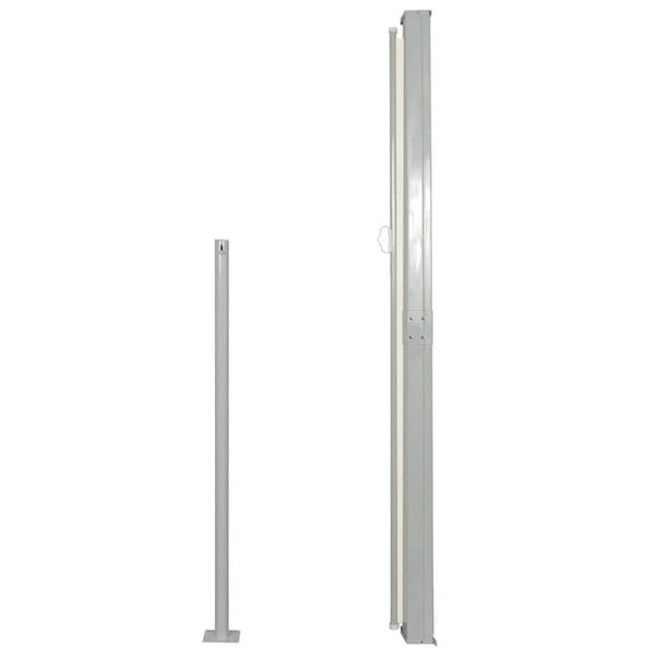 vidaXL Sis&auml;&auml;nvedett&auml;v&auml; terassin sivumarkiisi 170x300 cm kerma