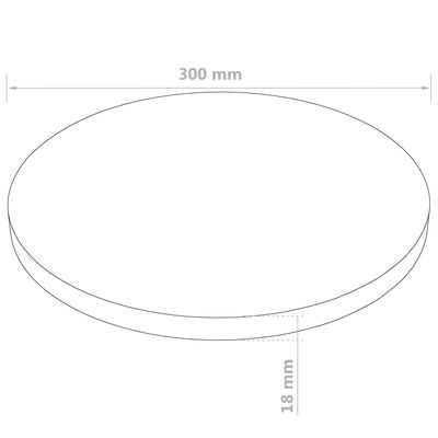 vidaXL Pöytälevy pyöreä MDF 300x18 mm
