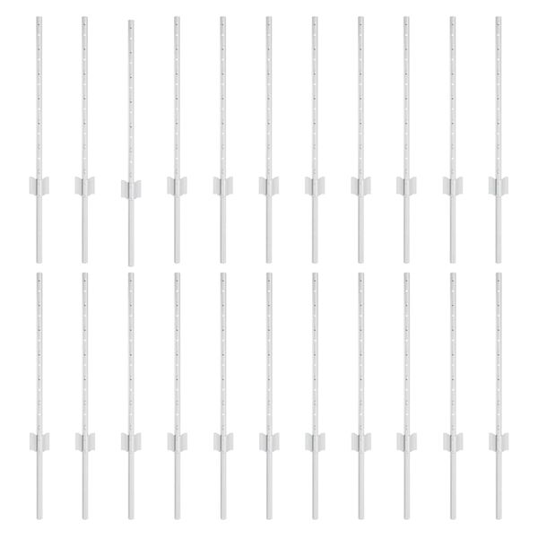 vidaXL Aidan pylväät 22 pcs Hopea 100 cm Teräs