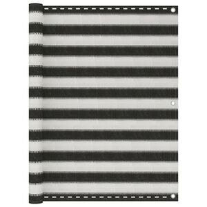 vidaXL Parvekkeen suoja HDPE 120x400 cm antrasiitti ja valkoinen