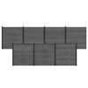 vidaXL Aidat Setti 7 kpl 1218 x 186 cm WPC ja alumiini Harmaa