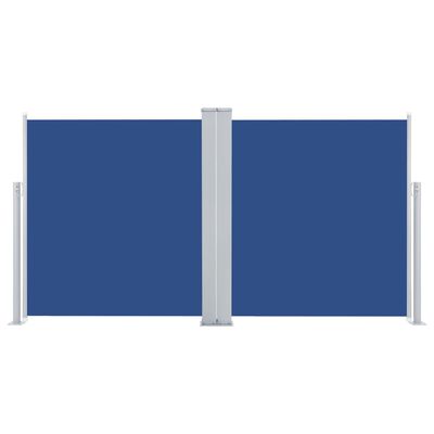 vidaXL Sisäänvedettävä sivumarkiisi 100x600 cm sininen