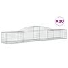 vidaXL Kaarevat kivikorit 10 kpl 300x50x40/60 cm galvanoitu rauta