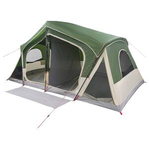 vidaXL M&ouml;kki teltta Vihre&auml; 480 x 273 x 205 cm Polyesteri ja ter&auml;s