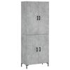 vidaXL Kaappi betoninharmaa 69,5x34x180 cm tekninen puu