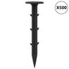 vidaXL Muovipinnat 500 pcs Musta &Oslash;3 x 11 cm Muovi