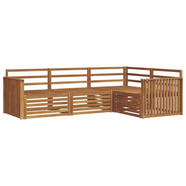 vidaXL Ulkosohvakokoelma 4 pcs Luonnollinen Tihe&auml; akasiapuu