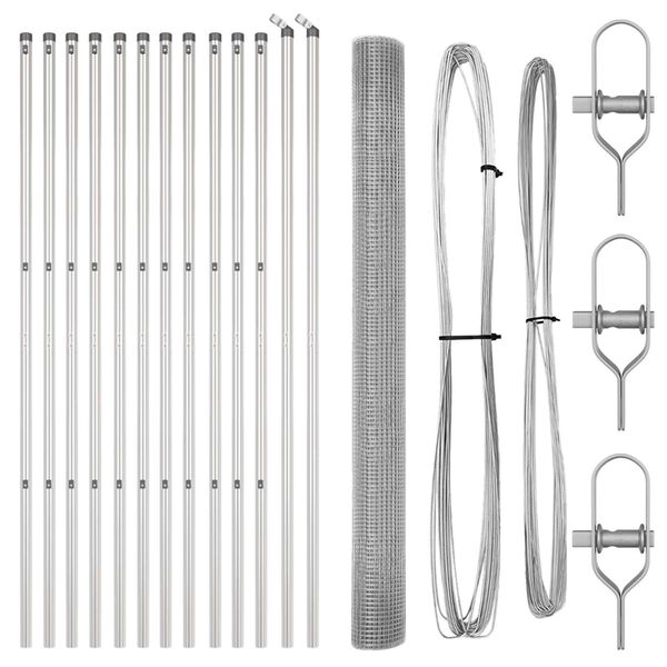vidaXL Aitalatu Hopea 25 x 1,5 m (12 x 12 mm verkko) Ter&auml;s