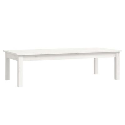 vidaXL Sohvapöytä valkoinen 110x50x30 cm täysi mänty